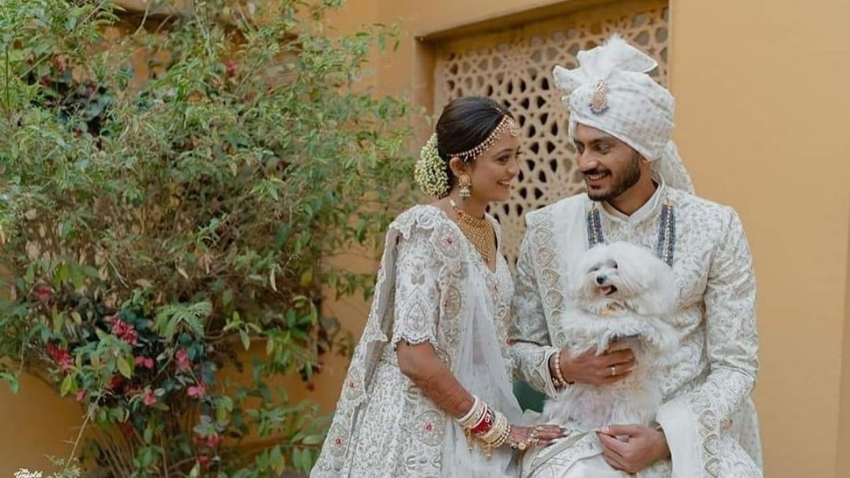 In Pics Cricketer Akshar Patel marries girlfriend Meha Patel in a